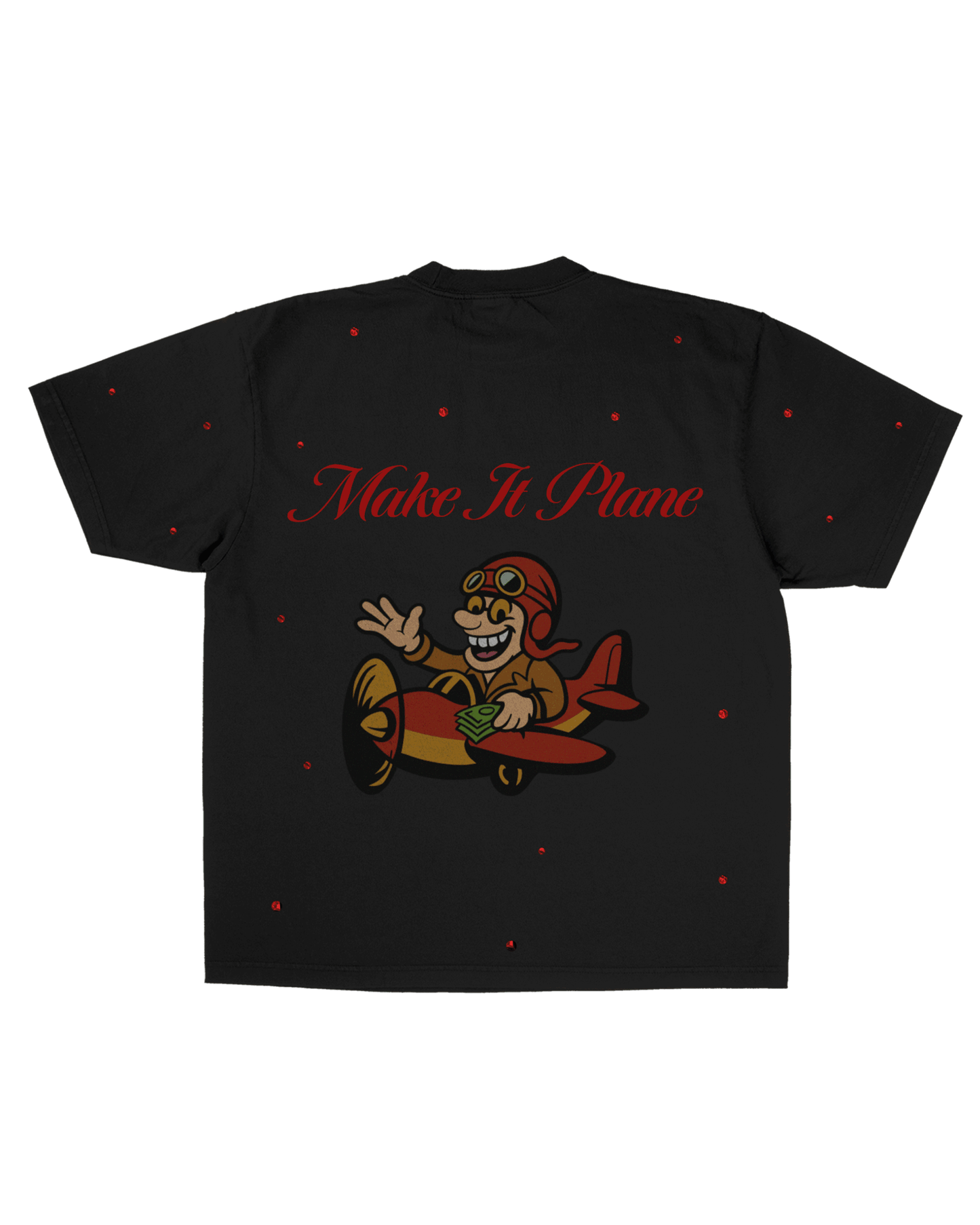 Red/Black Ala Fina Tee – Emerald Gold Edition