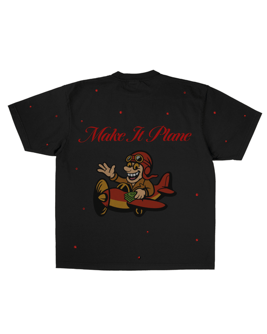 Red/Black Ala Fina Tee – Emerald Gold Edition