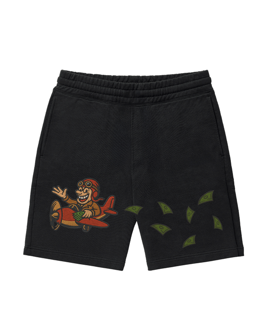 Vintage pilot Graphic shorts